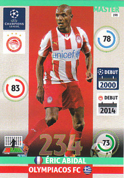 Eric Abidal Olympiacos FC 2014/15 Panini Champions League Master #198